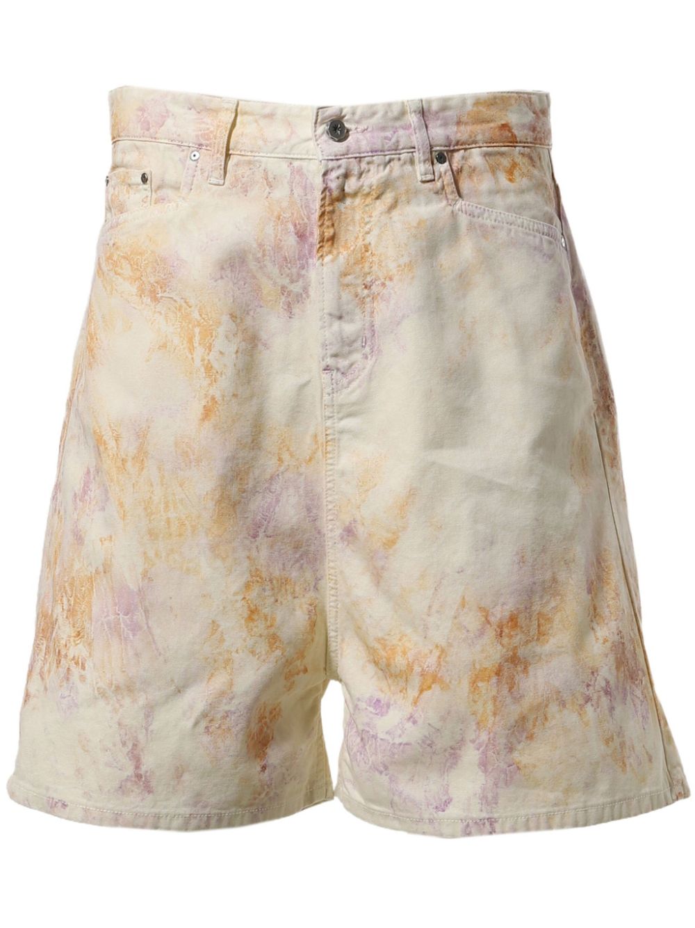 spray-paint effect shorts