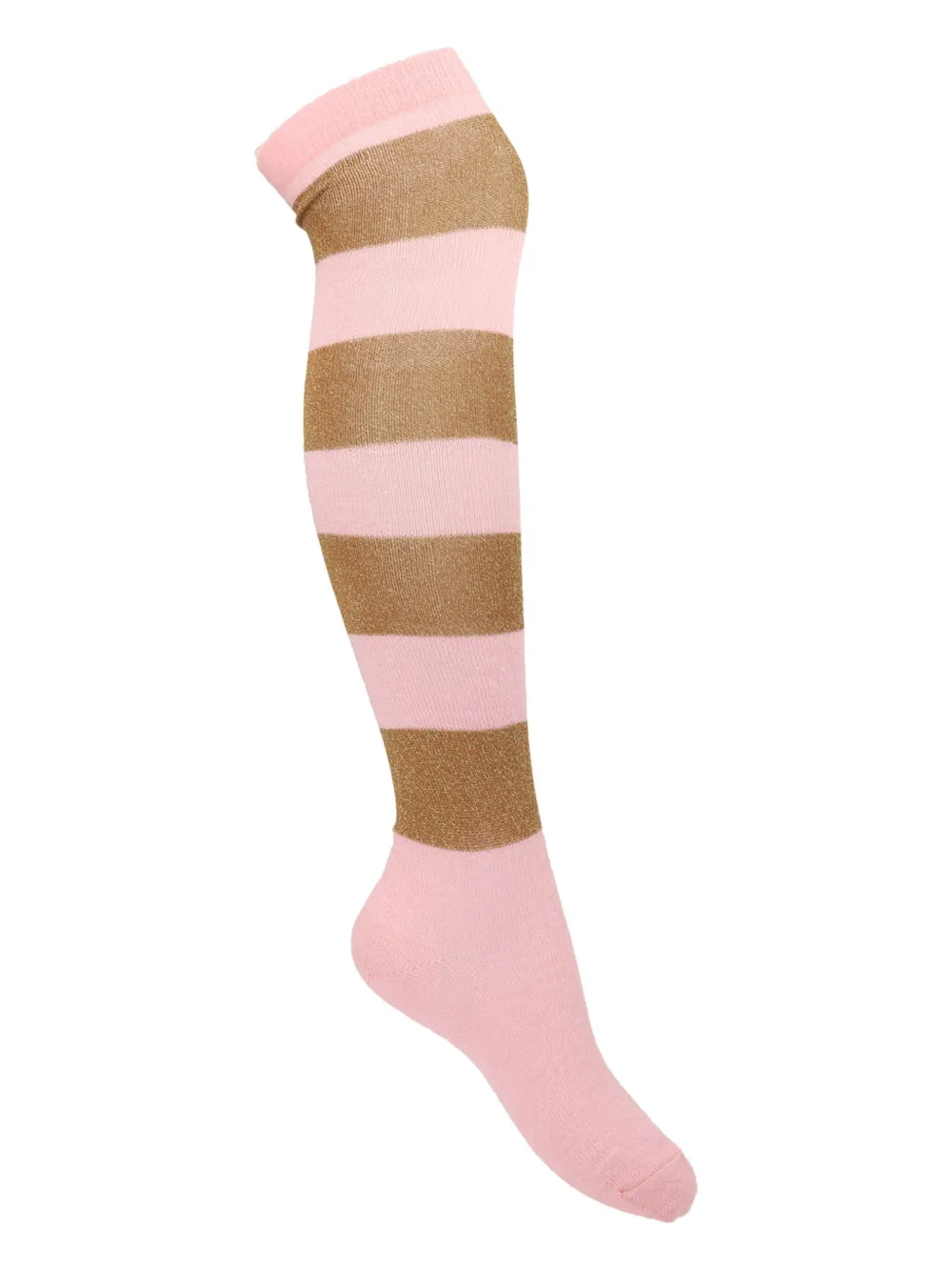 Marni Lurex Striped Wool-blend Socks In Pink