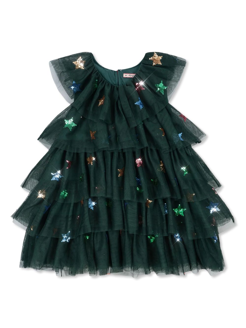 Konges Sløjd star-appliqué dress - Green