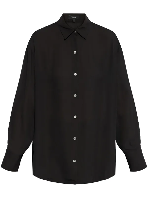Theory ボタン シャツ | ブラック | FARFETCH JP