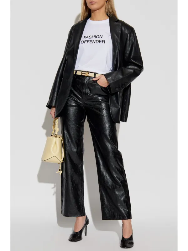 Victoria Beckham ★ オーガニックコットン スローガン Tシャツ Victoria Beckham スローガン Tシャツ | ブラック | FARFETCH JP