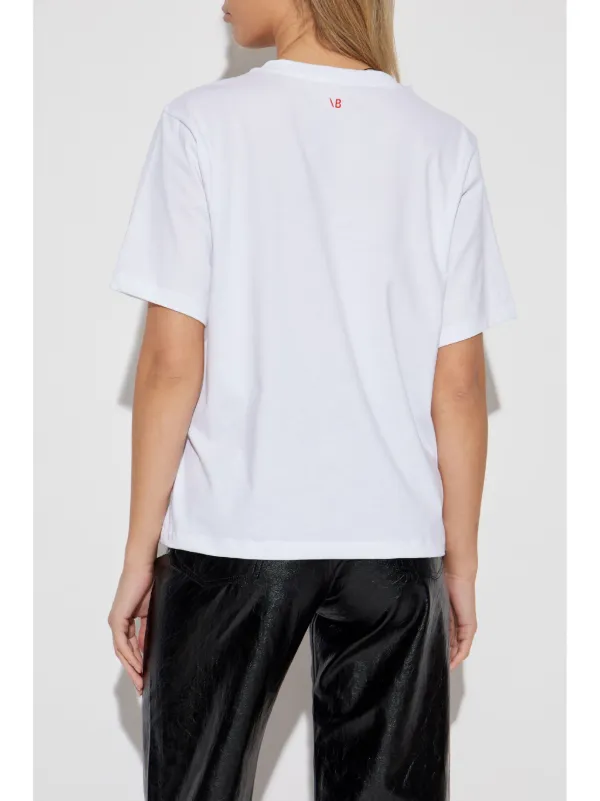 Victoria Beckham ★ オーガニックコットン スローガン Tシャツ Victoria Beckham スローガン Tシャツ | ホワイト | FARFETCH JP