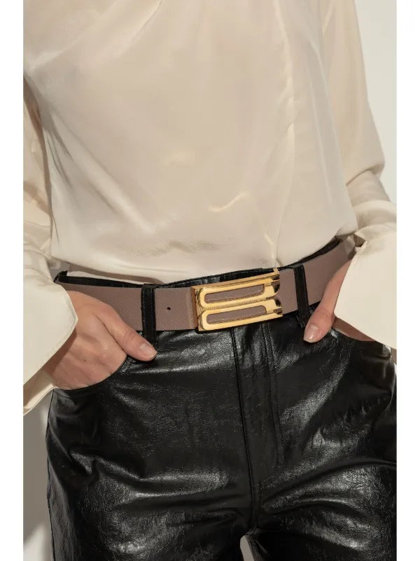 VICTORIA BECKHAM レザー ベルト Frame Belt In Black Leather – Victoria Beckham Inc