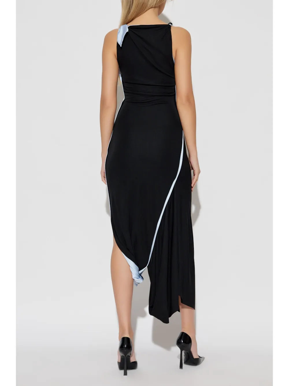 Victoria Beckham Asymmetrische maxi-jurk Zwart