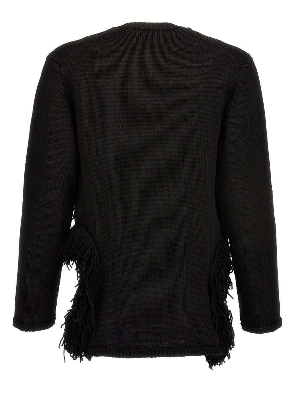 Comme des Garçons Homme Plus fringed sweater - Zwart