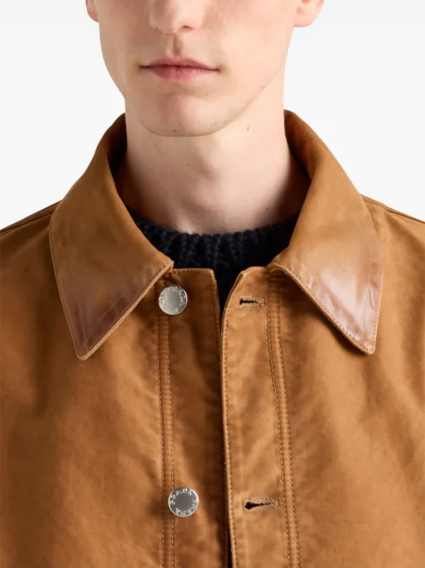 Prada Moleskin Blouson Jacket | Brown | FARFETCH