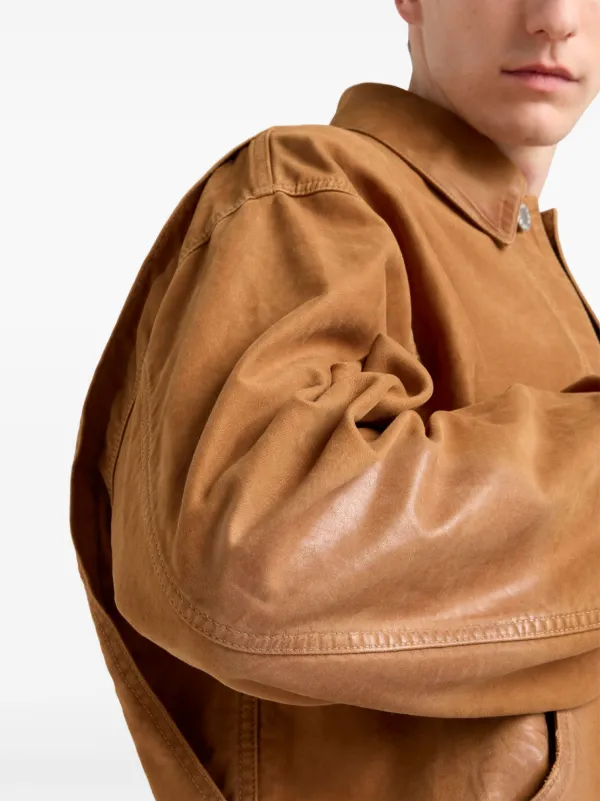 Prada Moleskin Blouson Jacket | Brown | FARFETCH