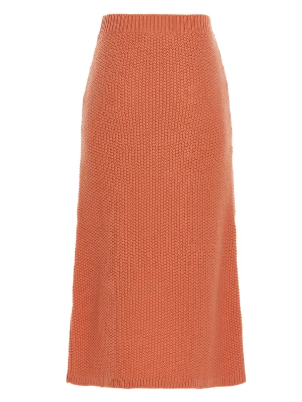 スカート CHLOe Knit long skirt Orange C22AMJ02550 Chloé Knit Maxi Skirt | Orange | FARFETCH