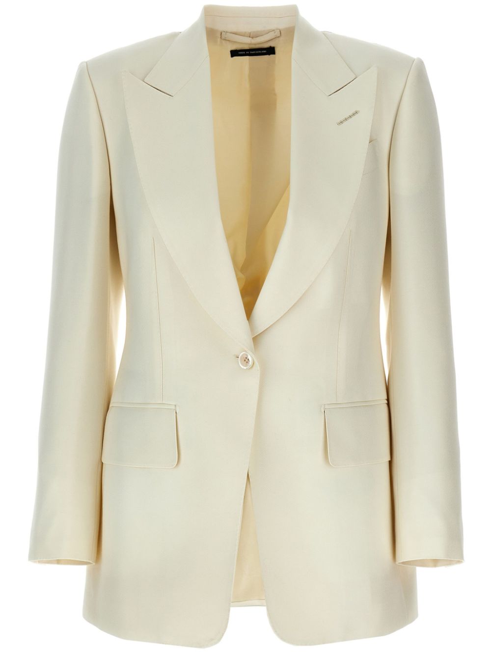 TOM FORD Blazer met enkele rij knopen Wit