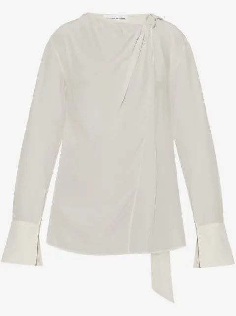Victoria Beckham blusa con detalle fruncido