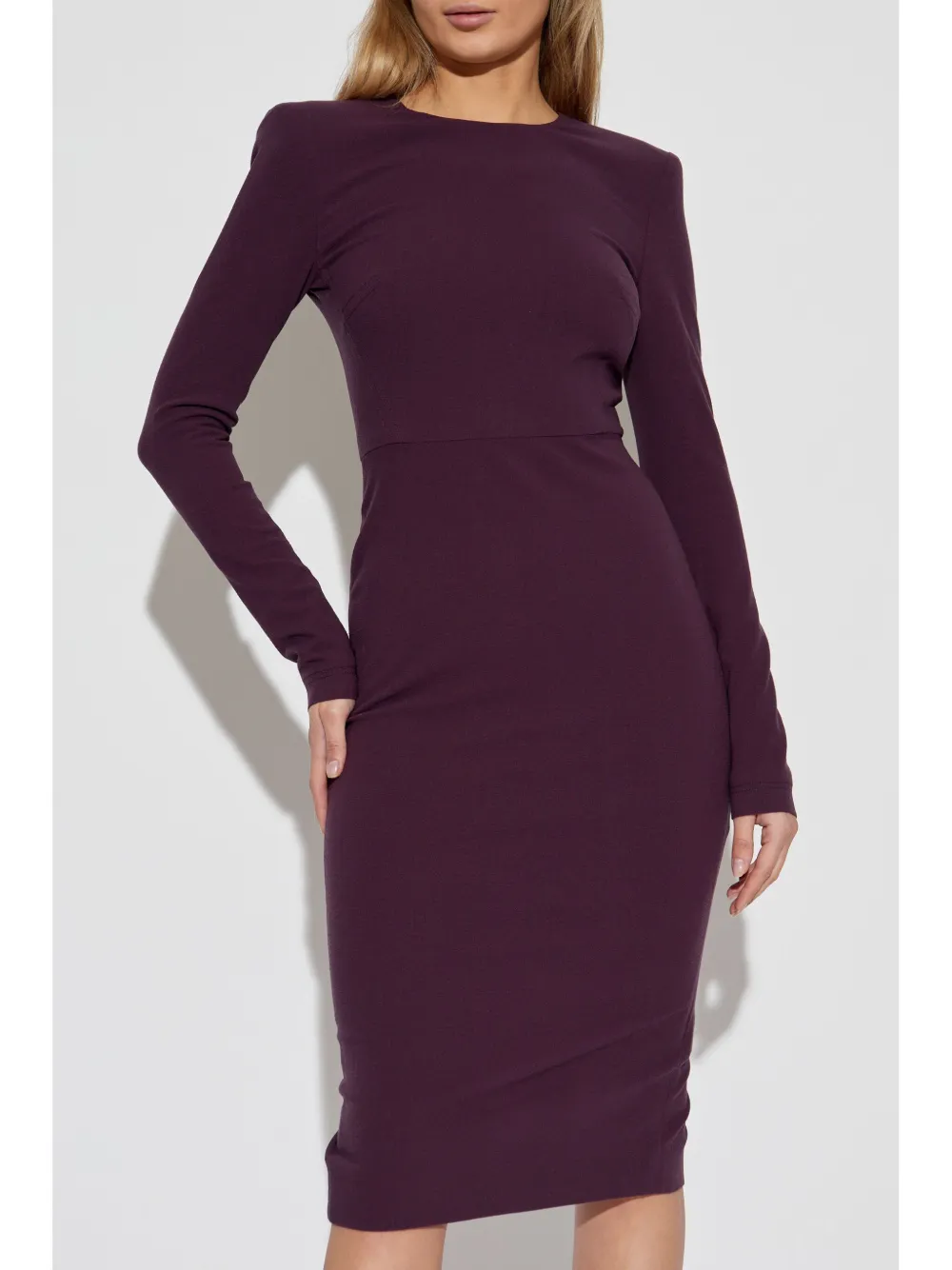 Victoria Beckham T-shirtjurk met lange mouwen Paars