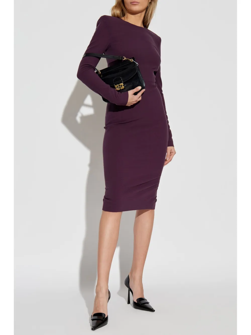 Victoria Beckham long-sleeve T-shirt dress - Paars
