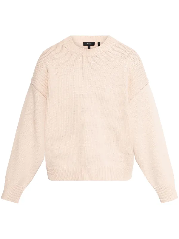 Theory Crew-neck Jumper in Pink
