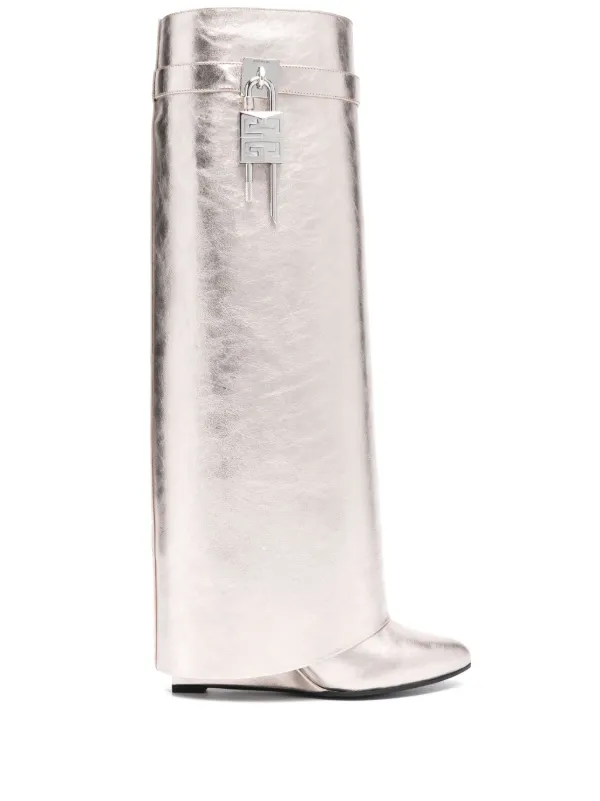 Givenchy Shark Lock Stiefel 85mm | Gold | FARFETCH DE