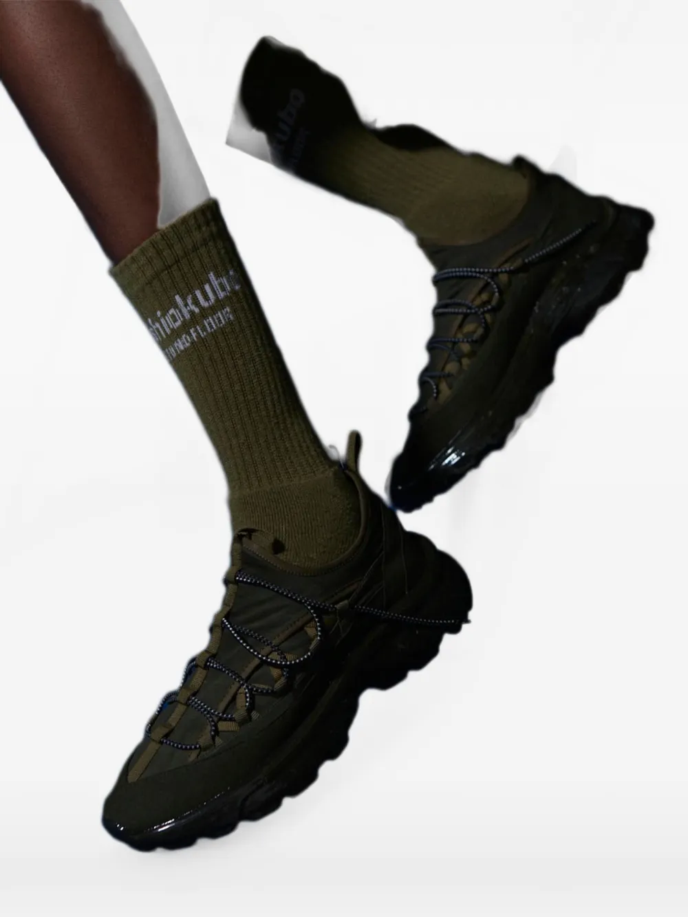 Yoshiokubo Jello MT chunky-sole lace-up sneakers - Schwarz