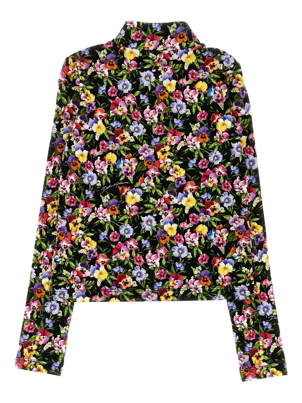 dolce&gabbanakids Dolce & Gabbana Kids Top met bloemenprint - Zwart