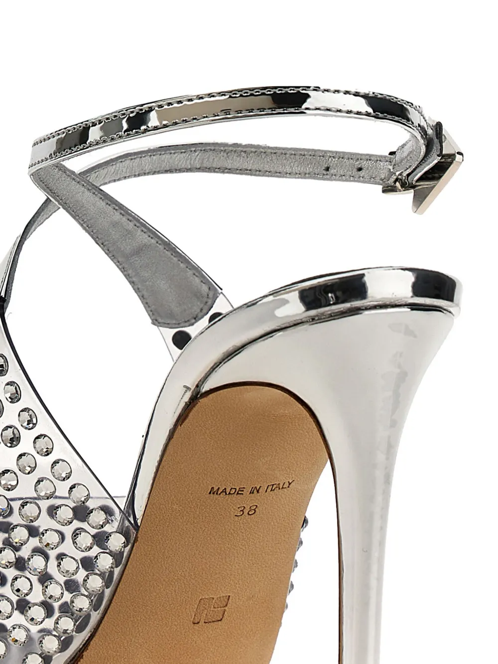 Nicolò Beretta 100mm Beiby sandals - Zilver