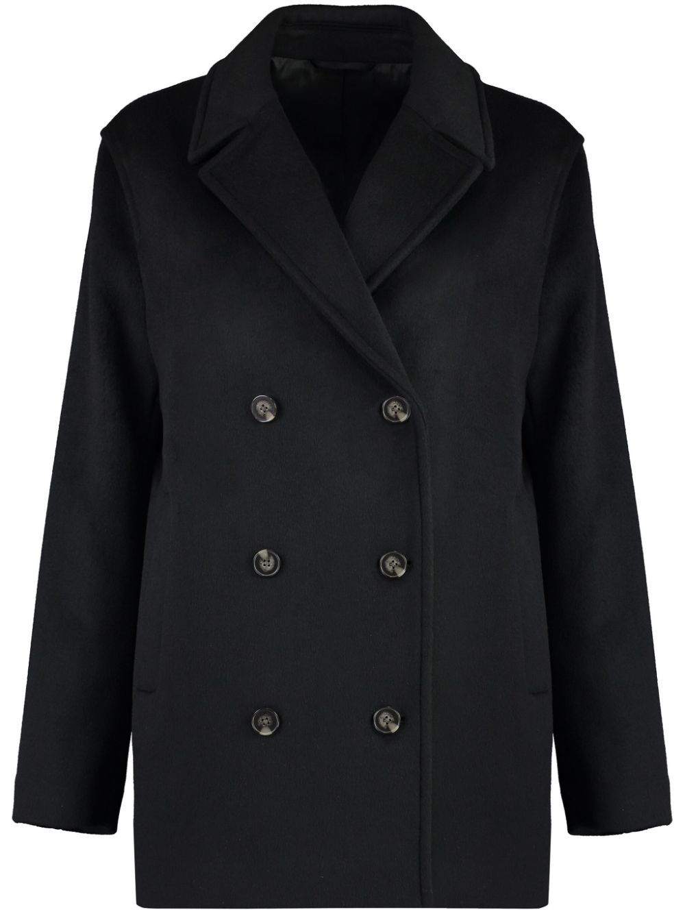 Calvin Klein brushed-finish peacoat – Black