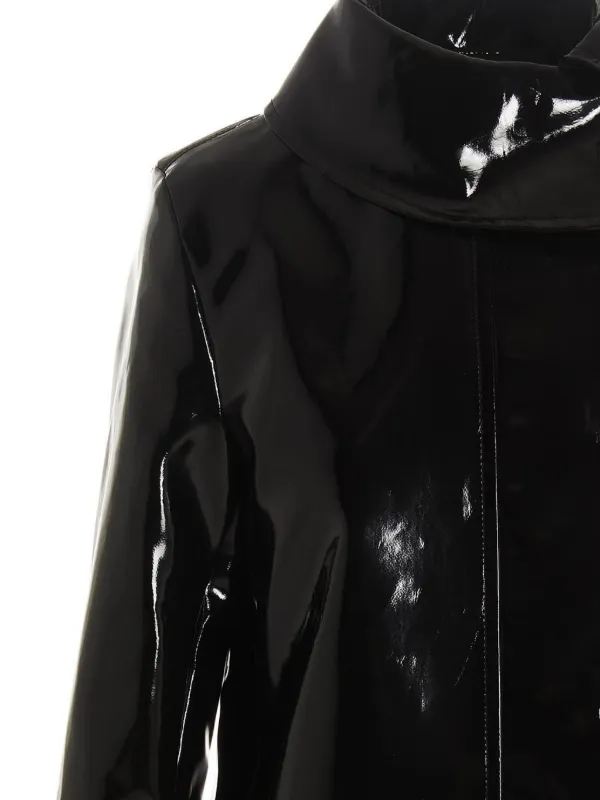 コート RAF SIMONS Vinyl trench coat Black  222625 Raf Simons Vinyl Trench Coat | Black | FARFETCH
