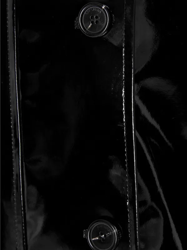 コート RAF SIMONS Vinyl trench coat Black  222625 Raf Simons Vinyl Trench Coat | Black | FARFETCH