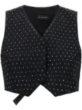 THE ANDAMANE Nadine Crystal waistcoat - Black
