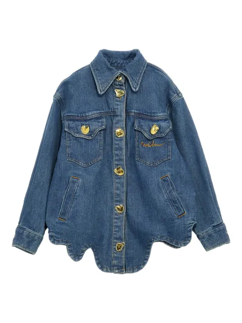Moschino Kids chamarra con dobladillo ondulado