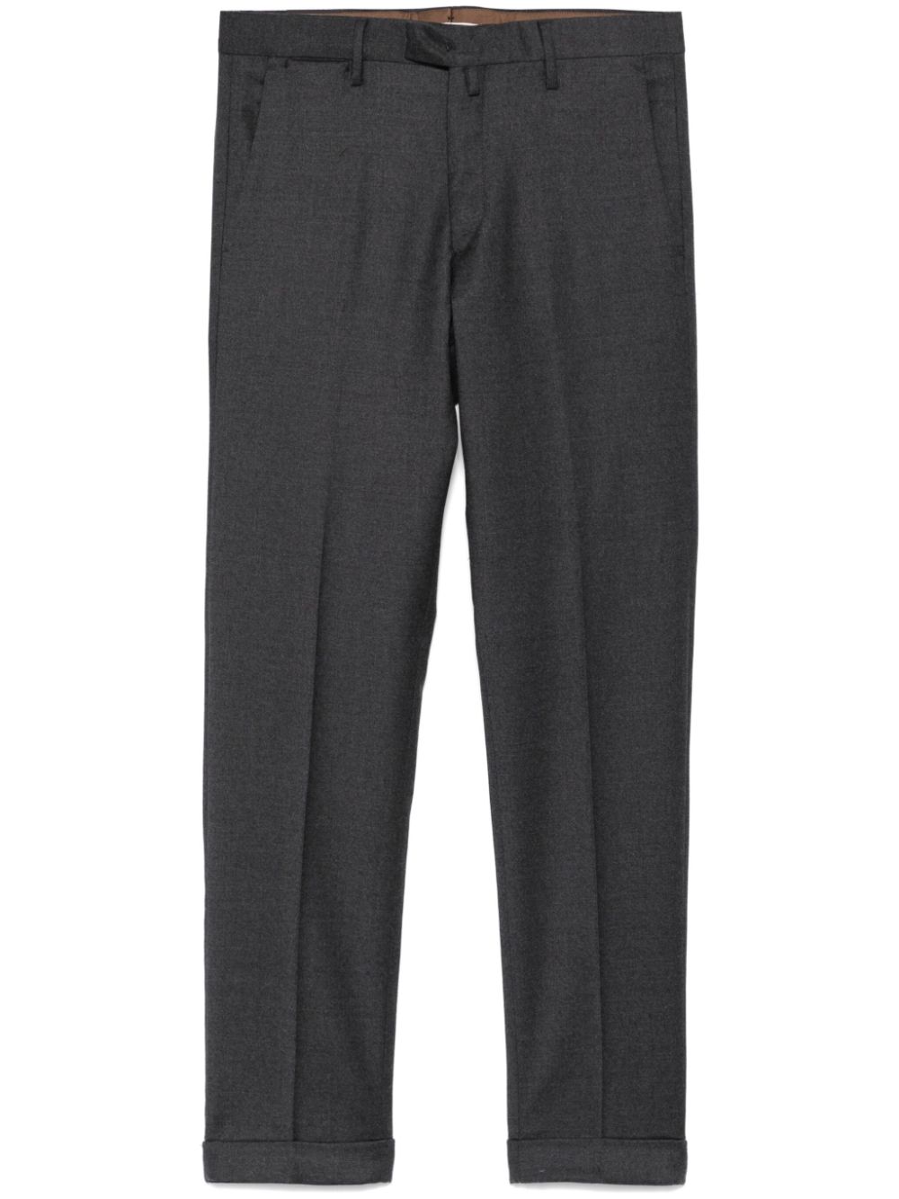 felted-finish trousers