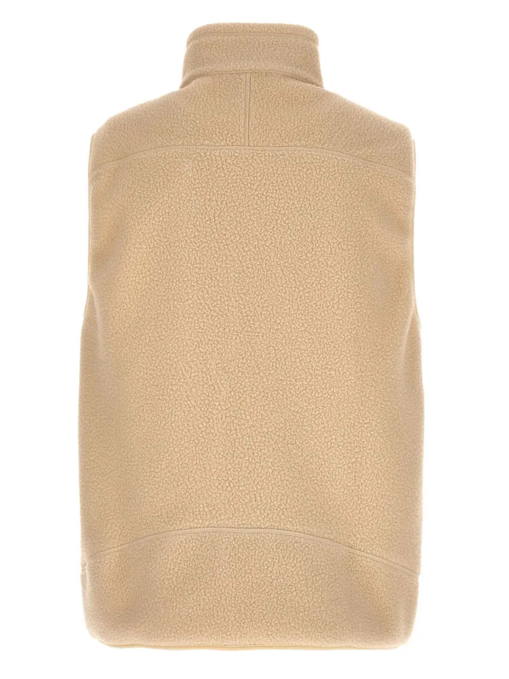 Harmony Paris Sleeveless Zipper Vest In Brown