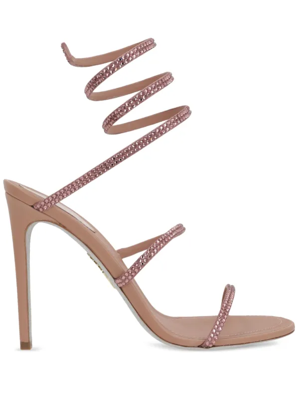 René Caovilla Sandália Cleo Com Salto 105mm | Rosa | FARFETCH BR