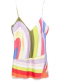 PUCCI Iride-print silk top - White