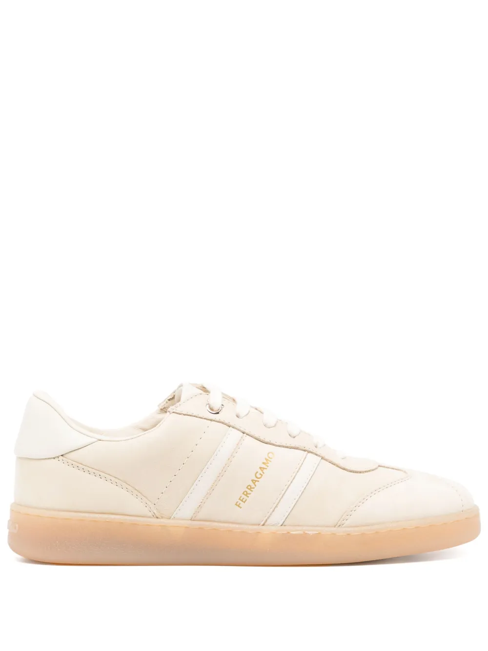 Ferragamo logo-stamp sneakers Neutrals