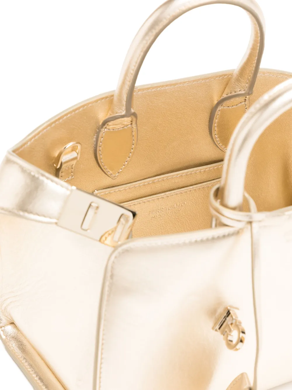 Ferragamo Leren crossbodytas Goud