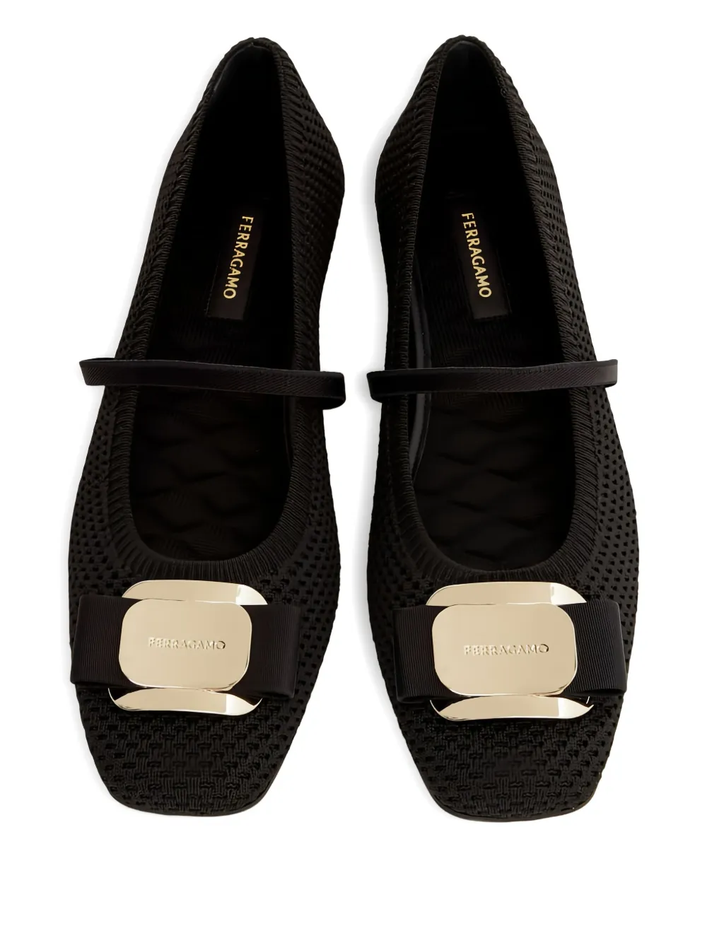 Ferragamo Vara-plate ballet flats Black