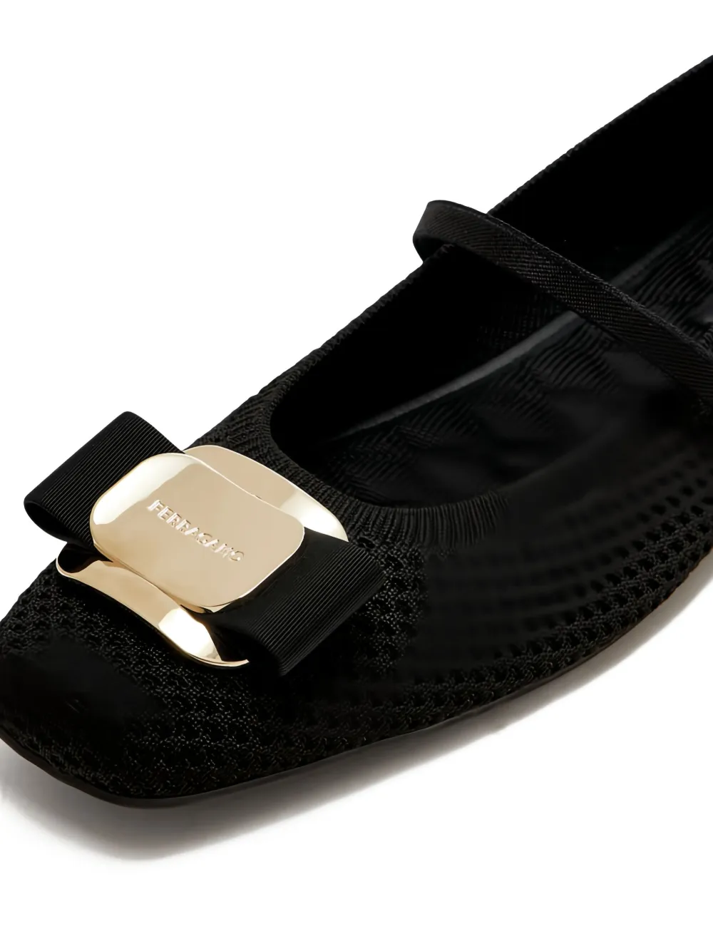 Ferragamo Vara-plate ballet flats Black