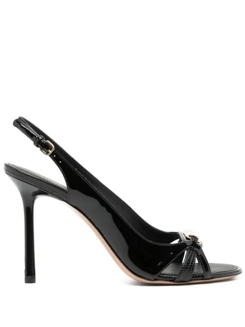 Ferragamo leather 100mm sandals