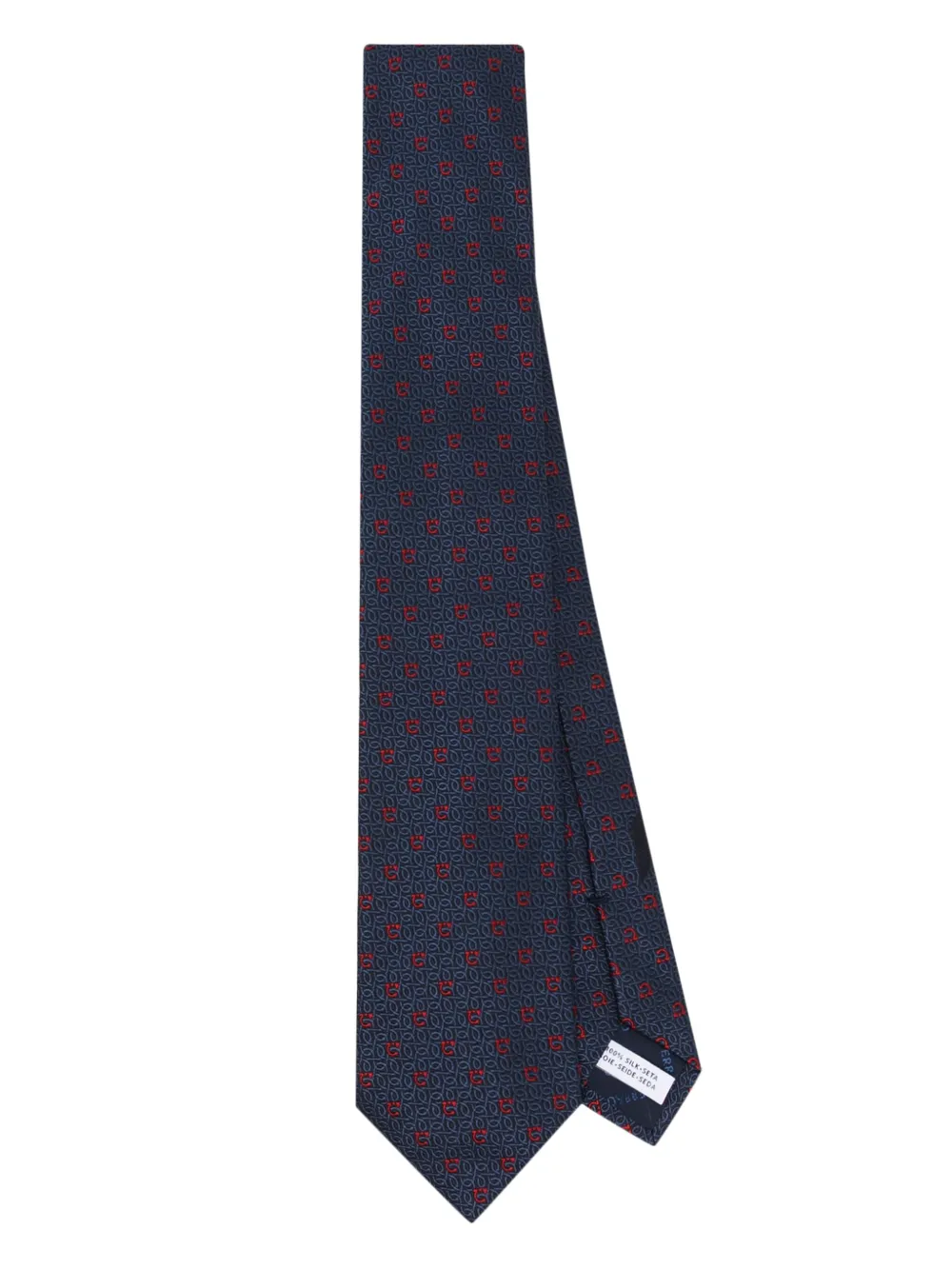 Ferragamo Gancini Jacquard Tie In ブルー