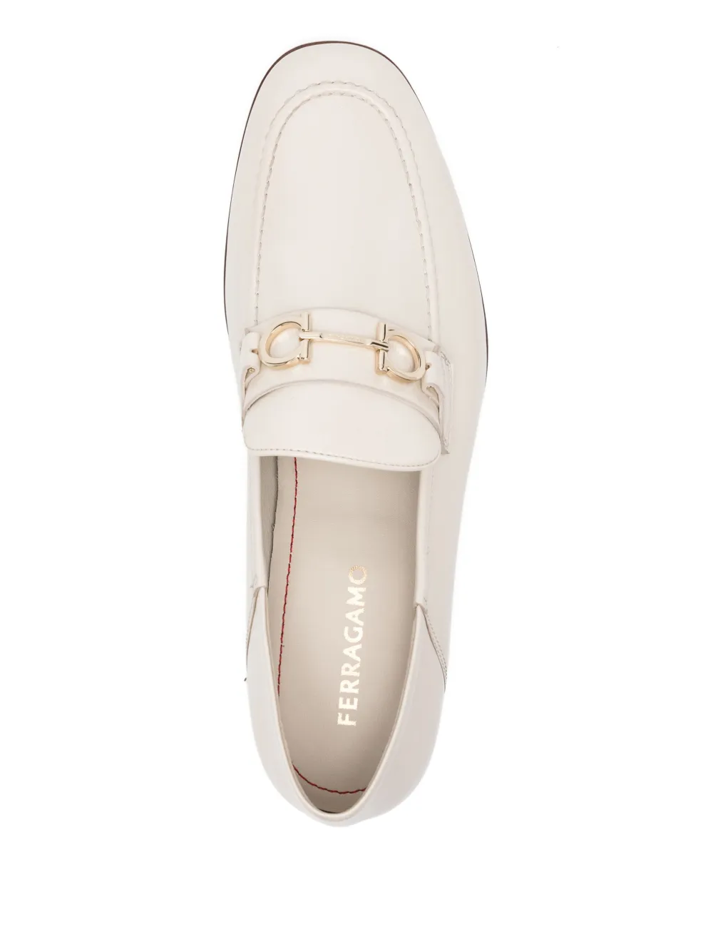 Ferragamo leather loafers White