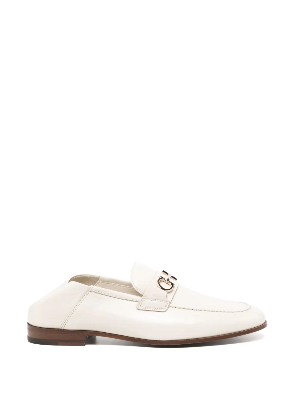 Ferragamo leather loafers White