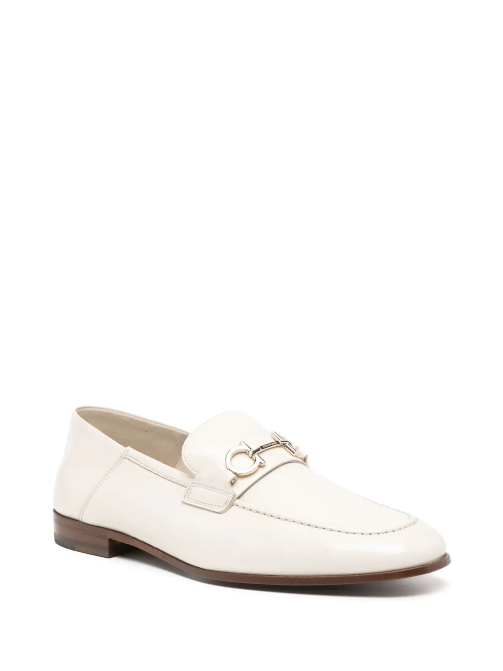 Ferragamo leather loafers White