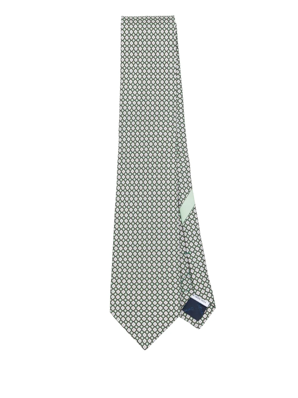 Ferragamo patterned tie | Green | Image 1