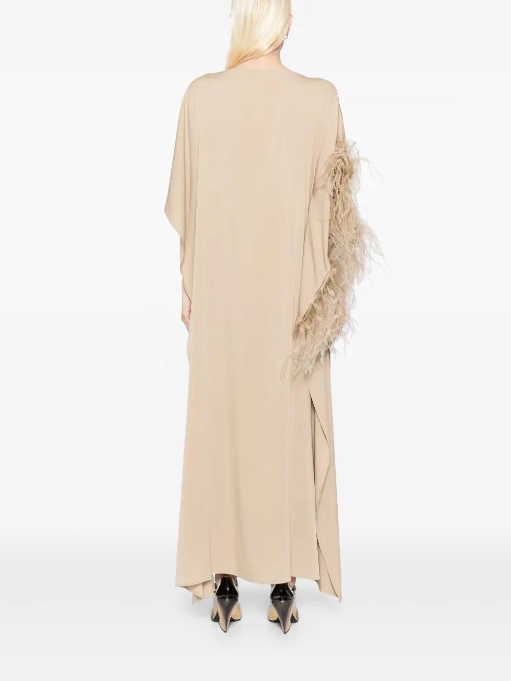 Ferragamo Jurk met imitatiebont Beige