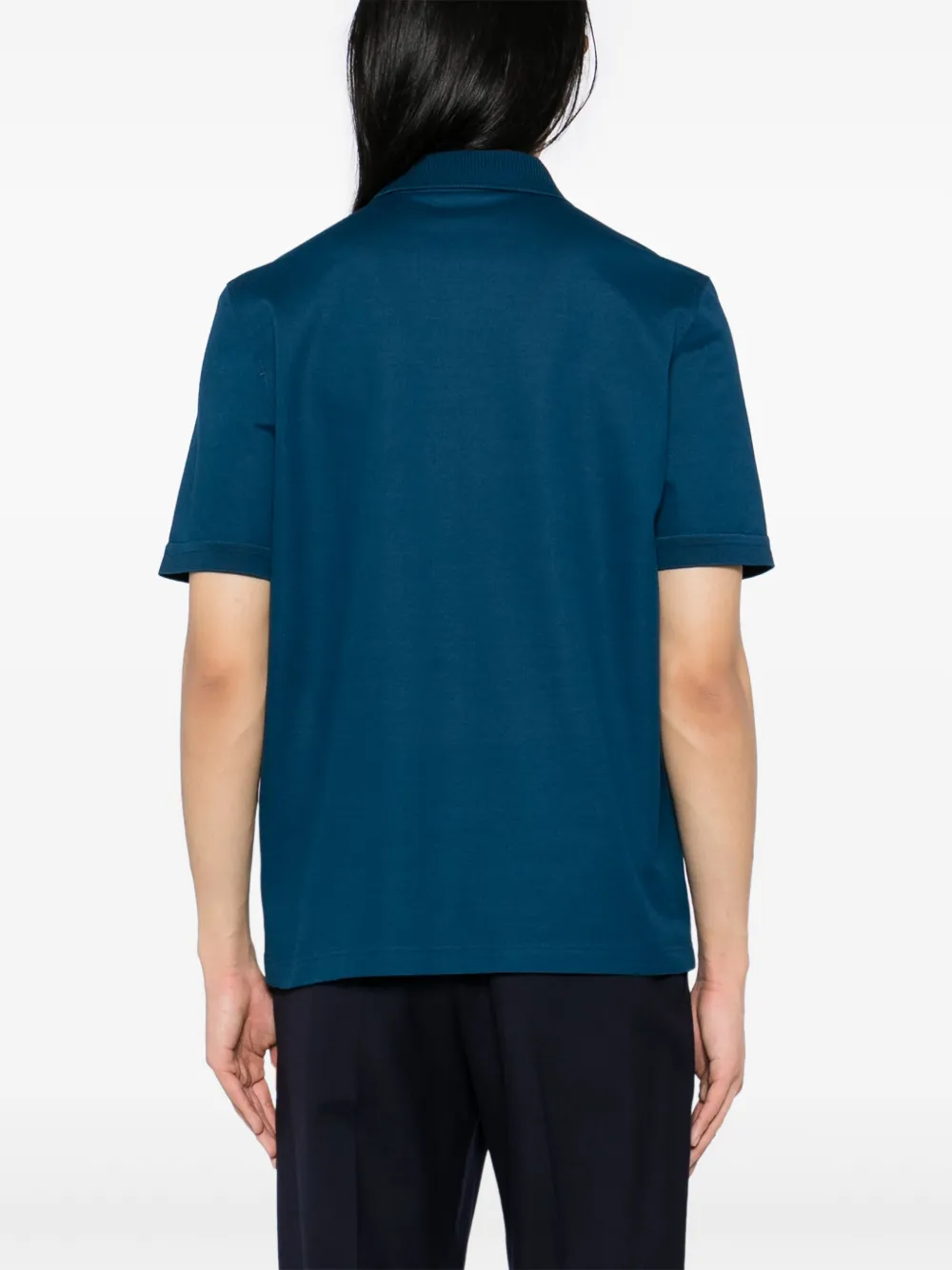Ferragamo Poloshirt met geborduurd logo Blauw