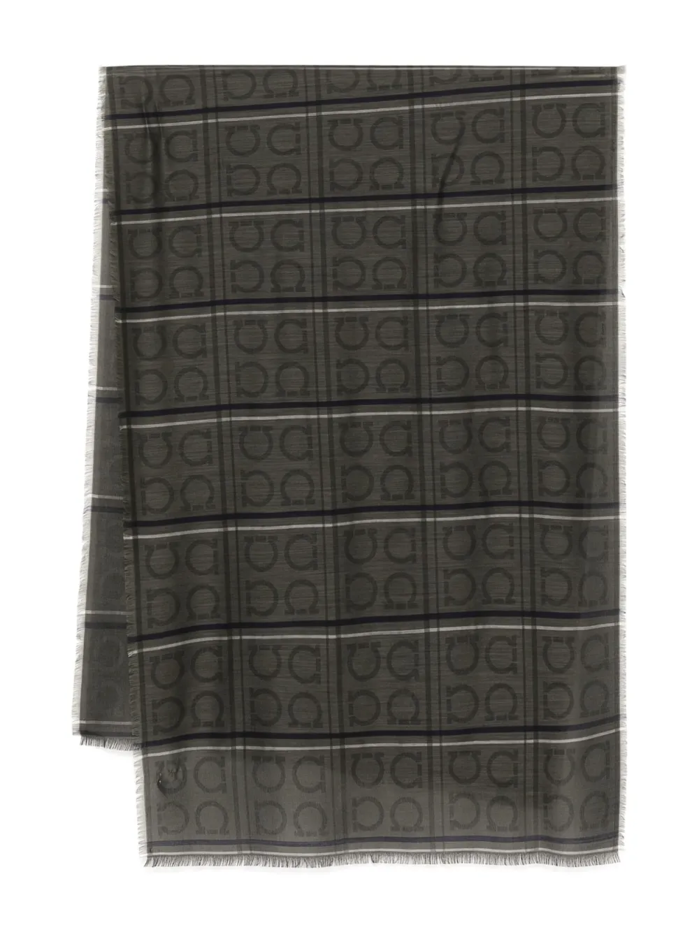 Ferragamo patterned scarf | Green | Image 1