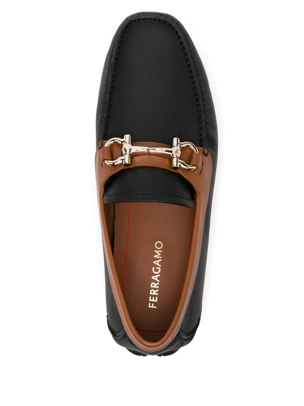 Ferragamo leather loafers Black