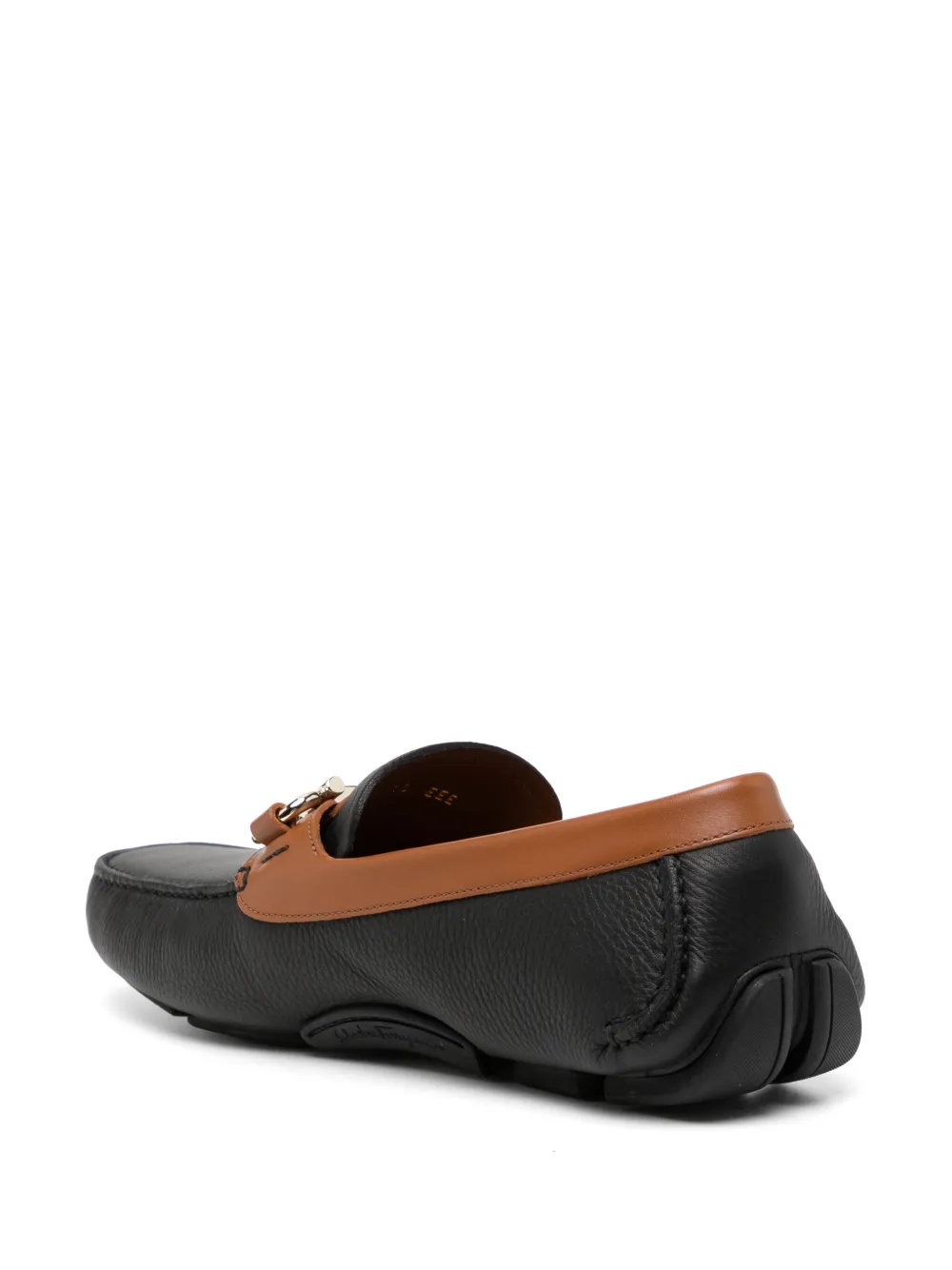 Ferragamo leather loafers Black