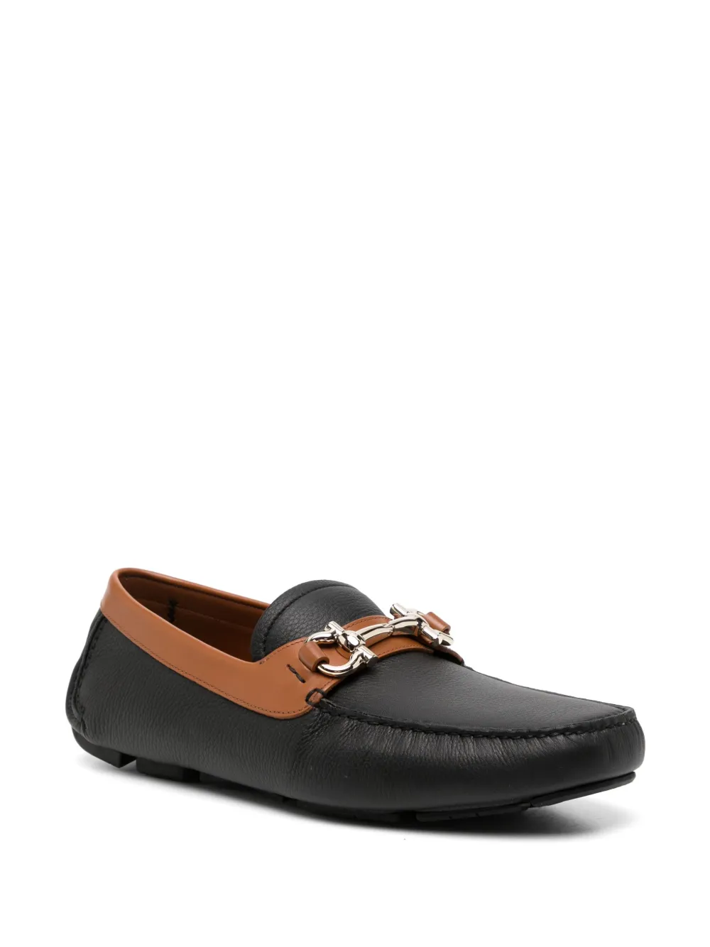 Ferragamo leather loafers Black