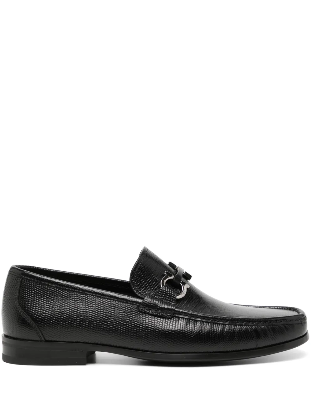 Ferragamo leather loafers Black