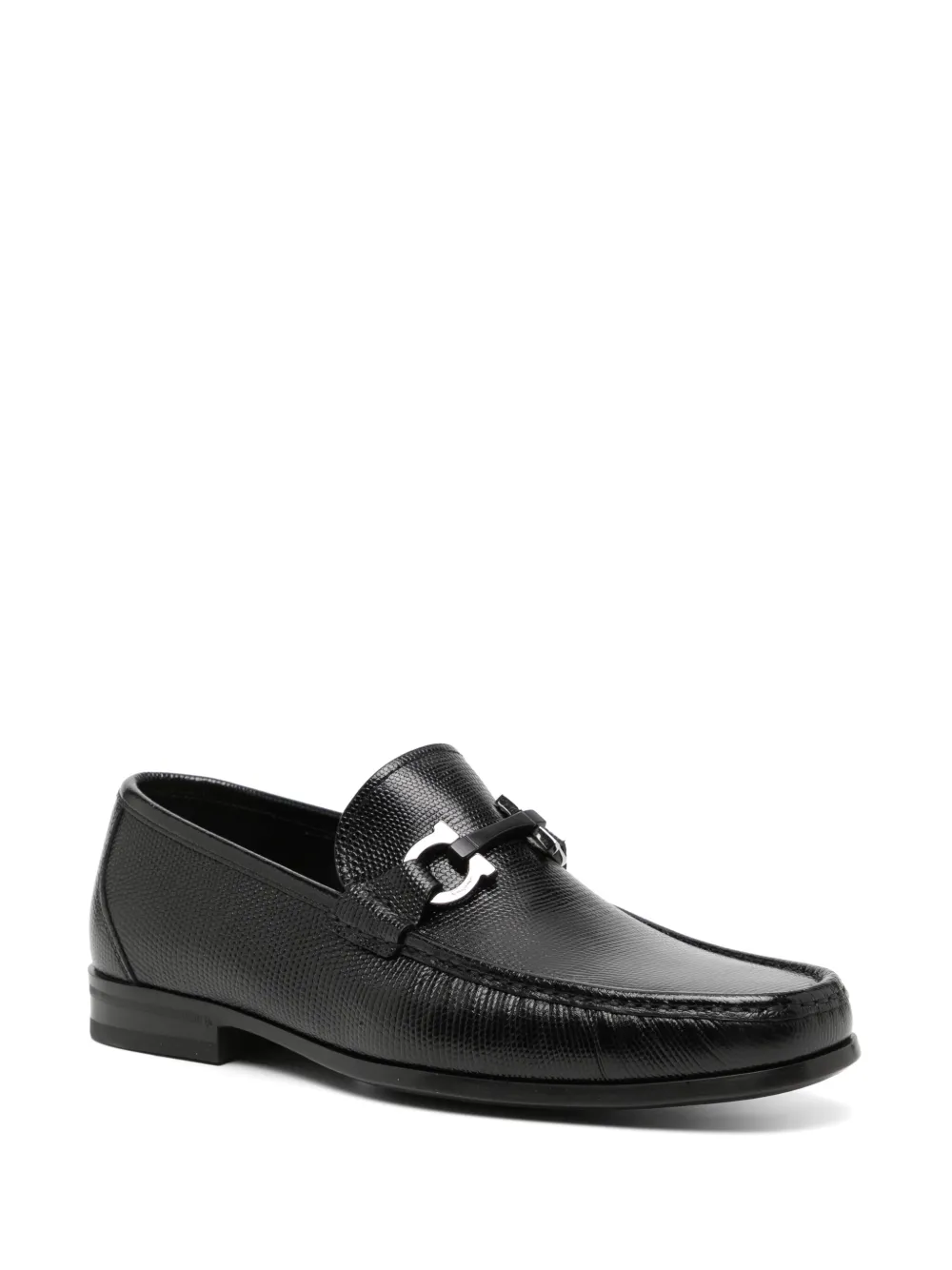 Ferragamo leather loafers Black