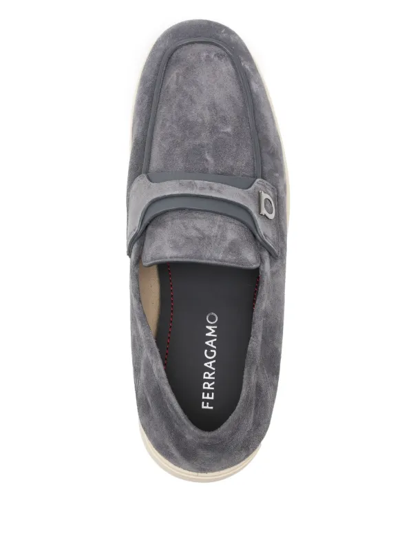 Ferragamo Suede Loafers | Grey | FARFETCH display picture 1