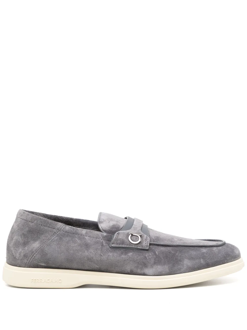 Ferragamo suede loafers Grey